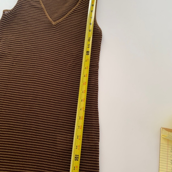Claudie Pierlot Brown Knit V-Neck Tunic/Tank - Picture 5 of 7